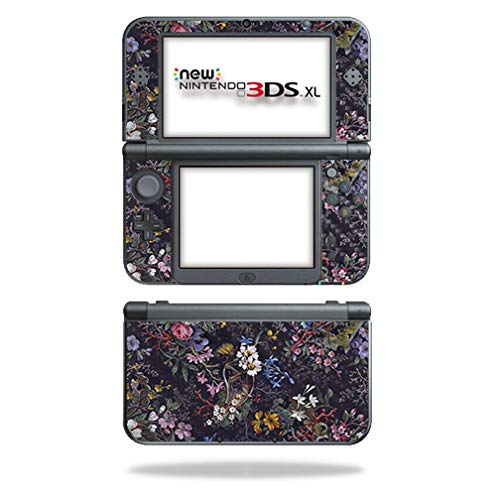 MightySkins Carbon Fiber Skin for Nintendo New 3DS XL (2015) - Midnight Blossom | Protective, Durable Textured Carbon Fiber Finish | Easy to Apply, Remove, and Change Styles | Made in The USA