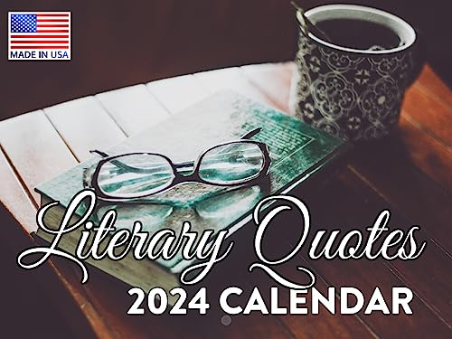 Literary Quote Calendar 2024 Famous Author Wall Calander Monthly 12 Month