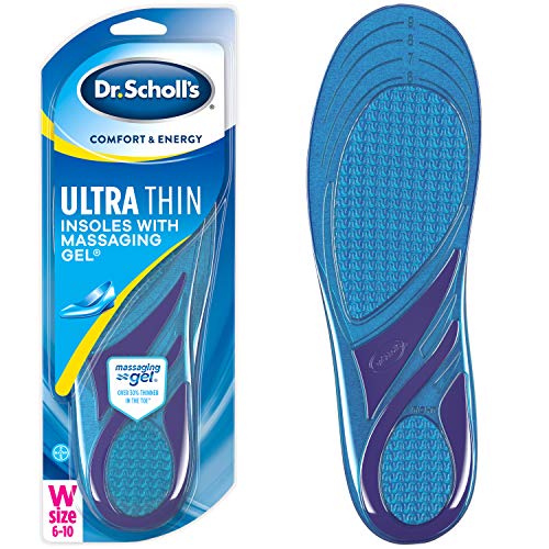Dr. Scholl's ULTRA THIN Insoles // Massaging Gel Insoles 30% Thinner in the Toe for Comfort in Dress Shoes (for Women's 6-10, also available for Men's 8-13)