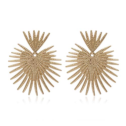 Bmadge Heart Dangle Earrings Studs Gold Star Statement Earrings Flower Geometric Exaggerated Earrings Punk Minimalist Ear Jewelry for Women and Girls (Gold)
