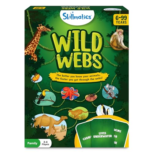 Skillmatics Board Game - Wild Webs, Animal Learning Game, Gifts, Family Friendly Games for Ages 6 and Up