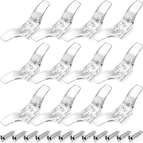 Jetec Blind Cord Cleats Safety Rope Cleats Plastic Transparent Window Cord Cleats Blind Cord Winders with Screws for Home Office Window Blinds Curtains Sun Shades Ropes (24 Pieces)