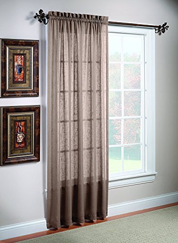 Beacon Looms Hem Stitch 52-Inch by 84-Inch Faux Linnen Tailored Panel, Linnen
