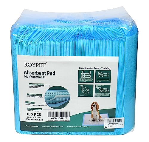 Roypet 22' x 22' Puppy Training Pads in Bag, 100-Count