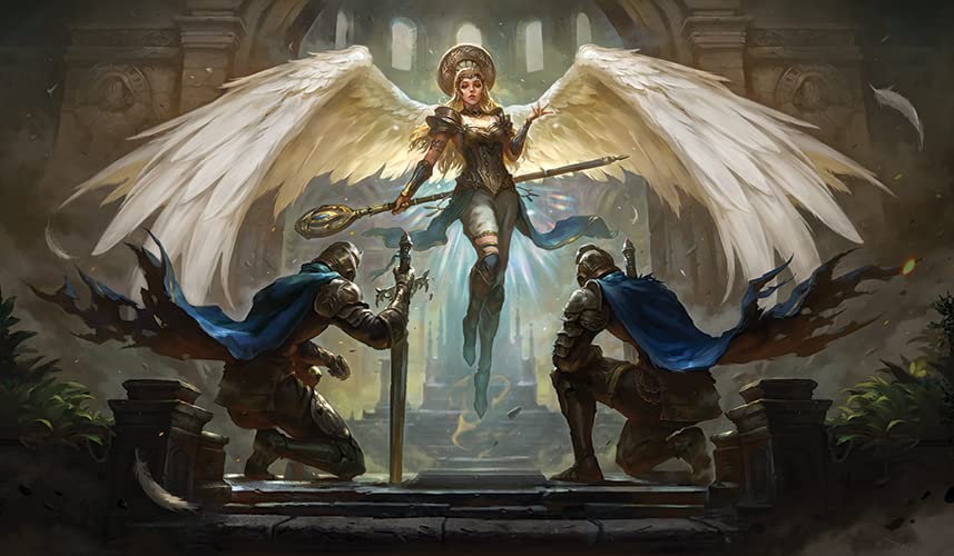 Fantasy North - Sophial - Revered Archangel - TCG Playmat and Mouse Pad - 24 x 14 inches