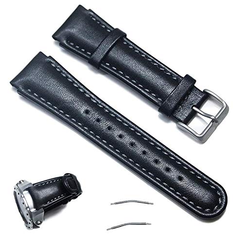 Watch Band for Suunto Xlander – Genuine Leather Replacement Strap for Suunto X-Lander with Screw Tool and Spring Bar Pins