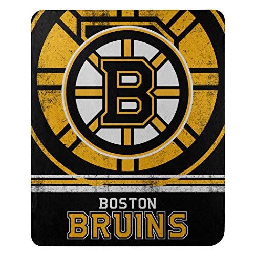 Northwest NHL Boston Bruins Unisex-Adult Fleece Throw Blanket, 50' x 60', Fade Away