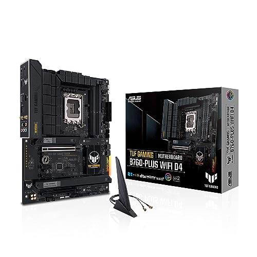 ASUS TUF Gaming B760-PLUS WiFi D4 Intel(13th and 12th Gen) LGA 1700 ATX Motherboard,PCIe 5.0,3xPCIe 4.0 M.2 Slots,DDR4,2.5Gb LAN,USB 3.2 Gen 2x2 Type-C,Front USB 3.2 Gen 2 Type-C, Thunderbolt(USB4)