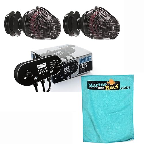 Hydor Koralia 3G 1950 gph Circulation Pump TWO PACK with SmartWave Pump Controller and Towel Bundle (4 Items)