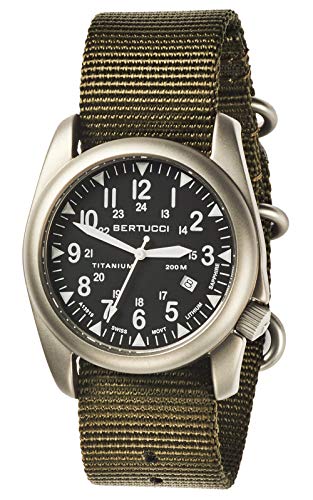 Bertucci A-4T Super Yankee - Black Dial W/ Defender Olive? Nylon Band