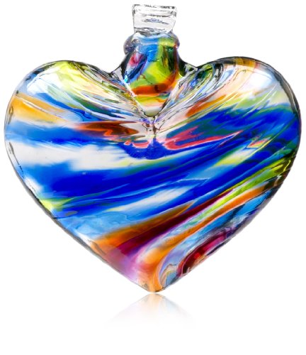 Kitras 3-Inch/Multi Heart Witch Ball, Sunny Sky