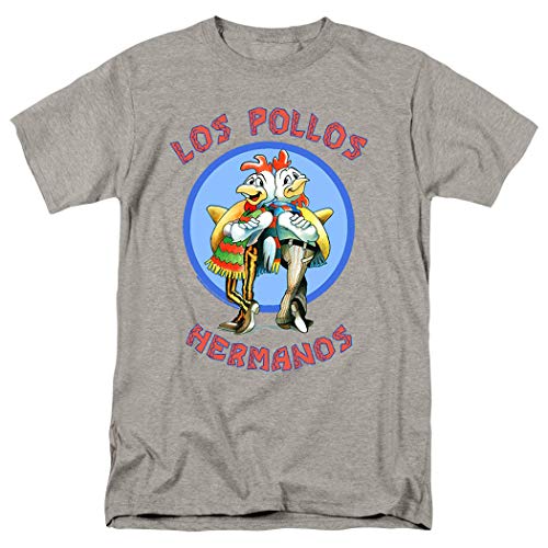Breaking Bad Los Pollos T Shirt & Stickers (XX-Large) Gray