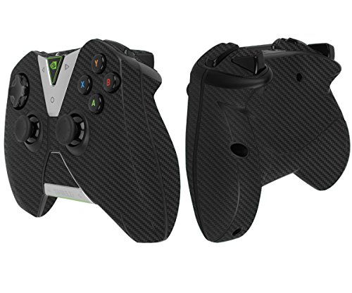 Skinomi Black Carbon Fiber Full Body Skin Compatible with NVIDIA Shield TV (Controller Kit only)(2015)(Full Coverage) TechSkin Anti-Bubble Film