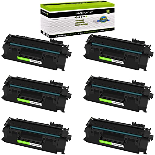 greencycle Compatible Toner Cartridge Replacement for HP 80A CF280A Work with Laserjet Pro 400 M401a M401d M401n M401dne MFP M425dn Printer (Black, 6-Pack)