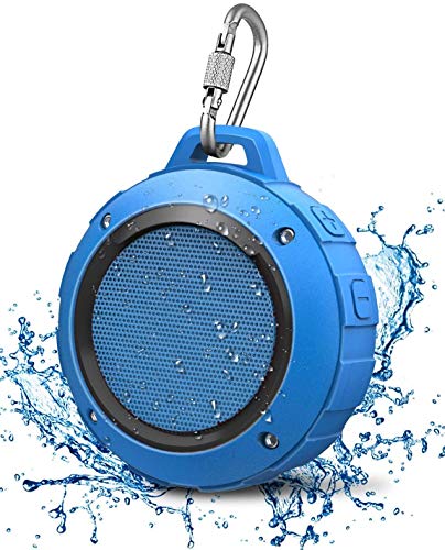 Kunodi Bluetooth Shower Speaker with IPX7 Waterproof, Dynamic Lights, Crisp Clear Sound, True Wireless Stereo, Clip Portable for Pool Beach Boat Kayak Float Golf