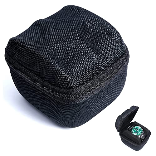 RIGICASE Single Hard Watch travel case, Men's wristwatch smartwatch sports watch Roll Display Organizer box with custom flexible pillow fit up to 55mm face watch