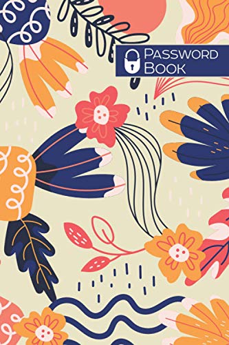 Password book: Log book password keeper with alphabetical tabs | Book organizer | Small journal and notebook for website addresses, logins and passwords