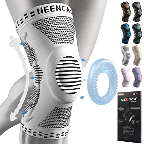 NEENCA Professional Knee Brace for Pain Relief, Medical Knee Support with Patella Pad & Side Stabilizers, Compression Knee Sleeve for Meniscus Tear, ACL, Joint Pain, Runner, Workout - FSA/HSA APPROVED