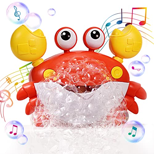 Deejoy Crab Bubble Bath Maker for The Bathtub,Blows Bubbles and Plays 12 Children’s Songs,Sing-Along Bath Bubble Machine Baby, Toddler Kids Toys Makes Great Gifts for 3 Years Girl Boy