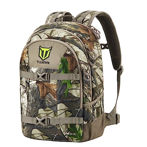 TIDEWE Hunting Backpack with Waterproof Rain Cover, 25L Hunting Pack, Durable Hunting Day Pack for Bow Rifle Gun (Next Camo G2)