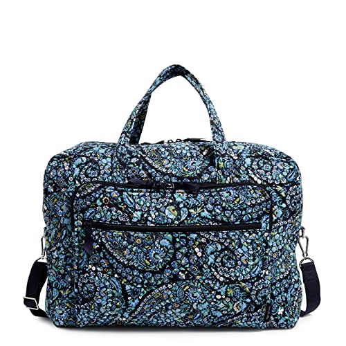 Vera Bradley Women's Cotton Grand Weekender Travel Bag, Dreamer Paisley - Recycled Cotton, One Size