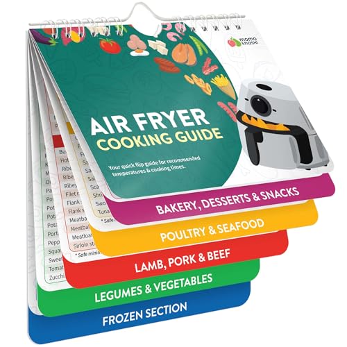 Air Fryer Cheat Sheet Magnets Cooking Guide Booklet - Air Fryer Magnetic Cheat Sheet Set Cooking Times Chart - Cookbooks Air Fryer Accessories Oven Cooking Pot Temp Guide Kitchen Conversion