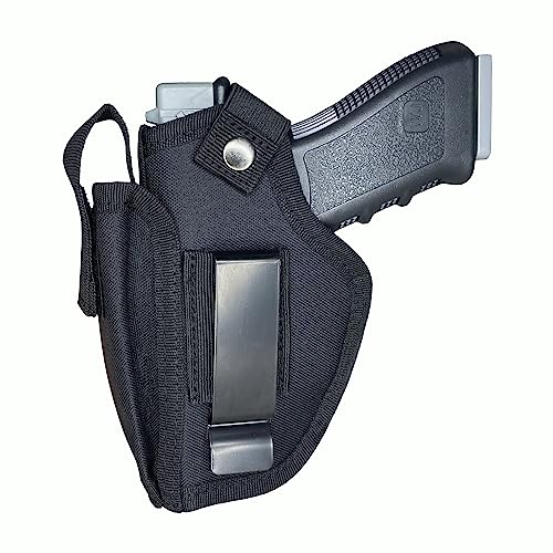 Vacod Universal Gun Holster with Mag Pouch for Concealed Carry Inside or Outside The Waistband Pistols Holsters for Right and Left Hand Draw Holster for Men/Women Black