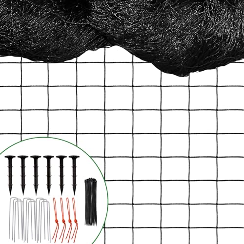 Bird Netting - 50’ x 50’ Poultry Netting with 2.4” Square Mesh for Chicken Coop, Bird Netting for Garden Protection, Heavy Duty Nylon Garden Mesh Netting for Fruit Tree Against Aviary, Deer, Squirrel