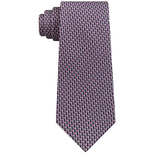 Michael Kors Mens Silk Chevron Neck Tie Gray O/S