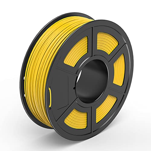 TECBEARS PLA 3D Printer Filament 1.75mm Yellow, Dimensional Accuracy +/- 0.02 mm, 1 Kg Spool, Pack of 1