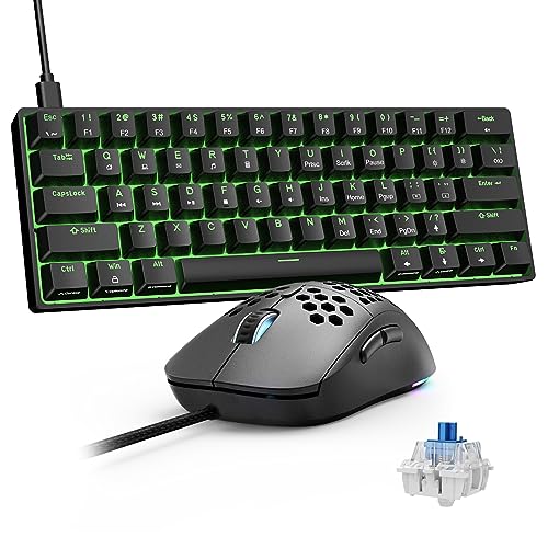 TMKB 60% Percent Keyboard Mouse Combo - Blue Switch