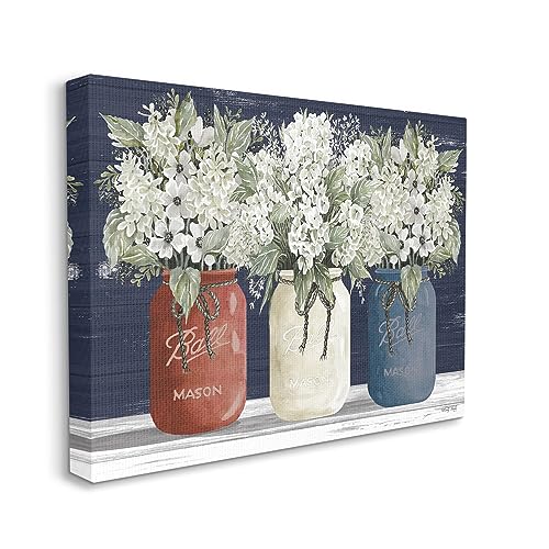 Stupell Industries Americana Floral Bouquets Rustic Flowers Country Pride Canvas Wall Art Design by Cindy Jacobs