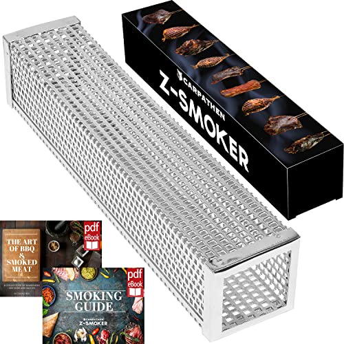 Carpathen Smoke Tube - Pellet Smoker for Gas Grill, Electric, Charcoal Grills or Smokers - Billows 5 Hours of Amazing Cold Smoke Ideal for Smoking Cheese, Fish, Pork, Beef, Nuts - Stainless Steel