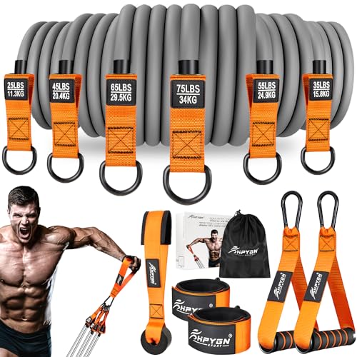 Heavy Resistance Bands 300lbs, Weight Bands for Exercise with Handles, Door Anchor, Carry Bag, Workout Bands for Men, Physical Therapy, Muscle Training, Strength, Slim, Yoga, Home Gym Equipment