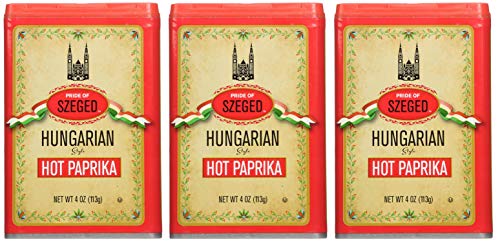Szeged Hot Hungarian Paprika, 4 ounce (Pack of 3)