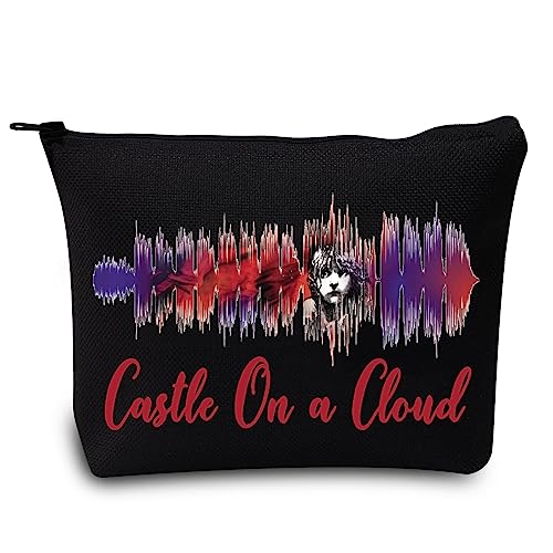 LEVLO Les Miserables Musical Cosmetic Bag Les Miserables Fans Gift Castle On a Cloud Broadway Makeup Zipper Pouch Bag (Castle On a Cloud)