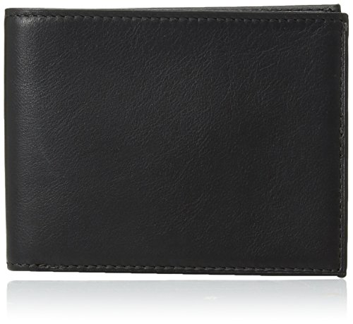 Bosca Men’s Wallet, Nappa Vitello Leather Executive I.D. Wallet with RFID Blocking, Black
