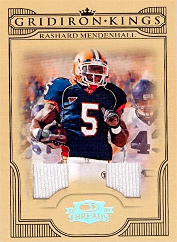 Autograph Warehouse 649771 Rashard Mendenhall Player Worn Jersey Patch Football Card - Illinois Fighting Illini - 2008 Donruss Threads Gridiron Kings No.CGK48 LE 188-250