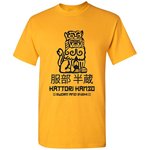 UGP Campus Apparel Hattori Hanzo - Movie Sword and Sushi Japan Okinawa T Shirt - Small - Gold