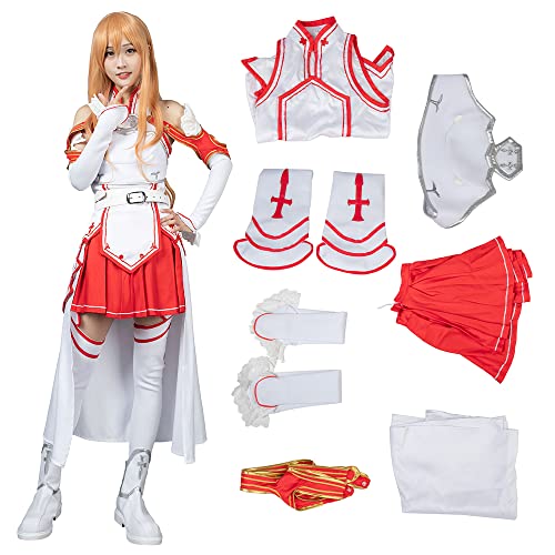 Cosfun Yuuki Asuna SAO Cosplay Costume Full Set mp003072 (X-Small)