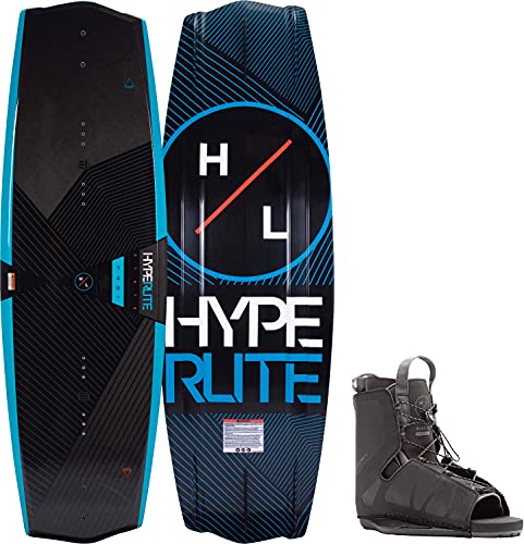 Hyperlite State 2.0 Wakeboard w/Frequency Bindings Mens Sz 135cm/(One Size) Black/Blue