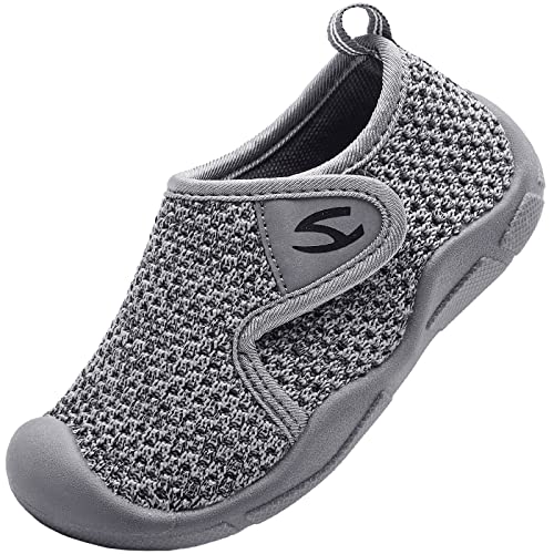 GUBARUN Toddler Boys Girls Sneakers Kids Lightweight Tennis Shoes Breathable（Grey Toddler 6）