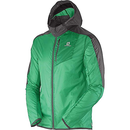 Salomon Men's Fasting Hoodie, XX-Large, Real Green/Galet Grey