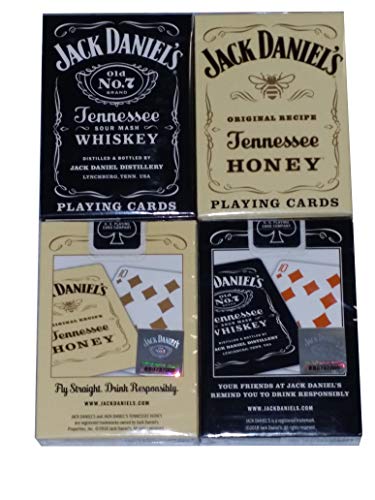 Bicycle Jack Daniels Black or Gold Tennessee Honey Whiskey Playing Cards Assorted Pack of 1