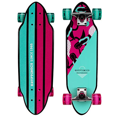 Kryptonics Mini Cutaway Cruiser 26' Complete Skateboard, Mermaids