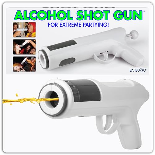 The Original Alcohol Shot Gun - Load Your Favorite Alcohol, Aim, Shoot and Drink- Epic Shot Party Accessory - Holds Up to 1.5 Ounces