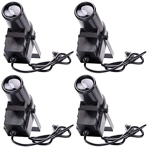 U`King LED Beam Pinspot Light 10W RGBW Mini Stage Spotlight by DMX Sound Activated for Theater Wedding Party DJ Disco Ball Lights