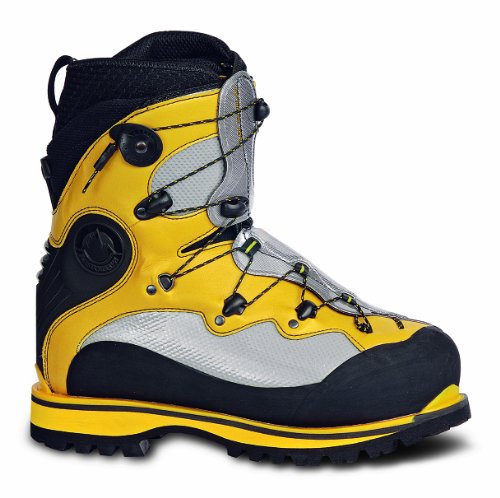 La Sportiva Spantik Men's Mountain Climbing Mountaineering Boot, Yellow/Silver, 41 M EU