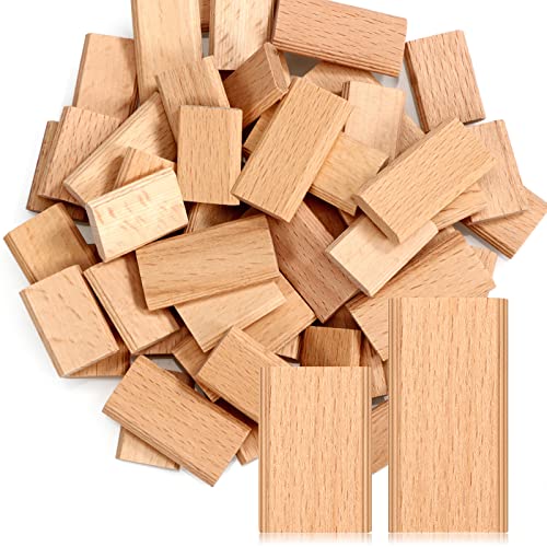 200 Pieces Beech Wood Domino Tenon, 5 x 18 x 27 mm, 6 x 20 x 38 mm Assorted Domino Beech Tenons for Crafting Woodworking