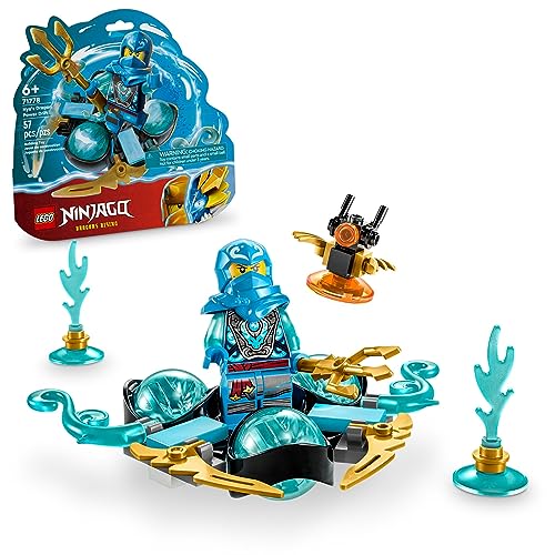 LEGO NINJAGO NYA’s Dragon Power Spinjitzu Drift 71778 Creative Blue Ninja Toy, Gift Idea for 6 Year Old Boys and Girls, Interactive Spinning Toys, Includes NYA Minifigure